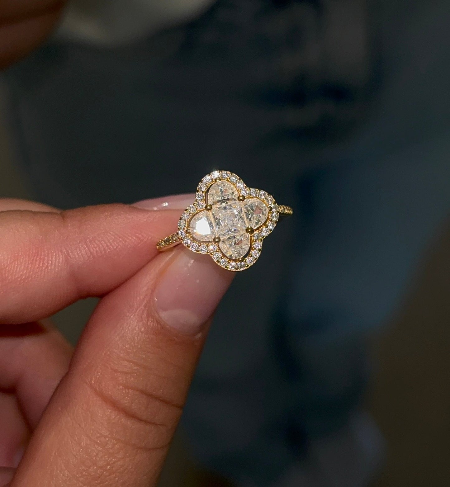 Gold Clover Ring | 925 Sterling Silver